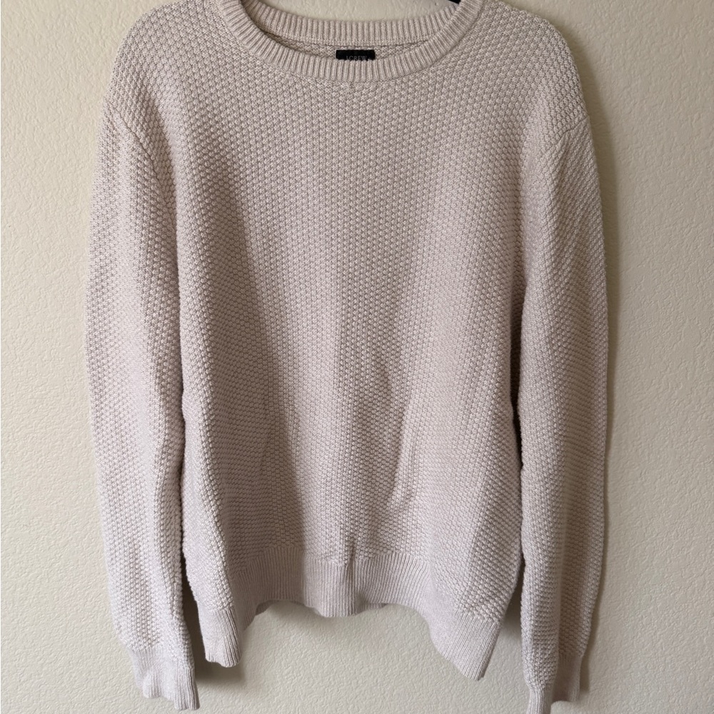 J. Crew Men’s Textured Cream Sweater